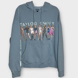 TAYLOR SWIFT 1989 (Taylor's Version) Eras Tour Blue Hoodie Size XL Swiftie